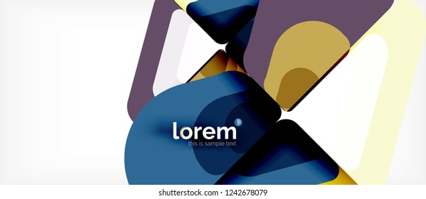 Fondo abstracto geométrico. Plantilla de diseño abstracto de moda para presentación de negocios o tecnología o portada de folletos web, fondo de pantalla. Ilustración del vector