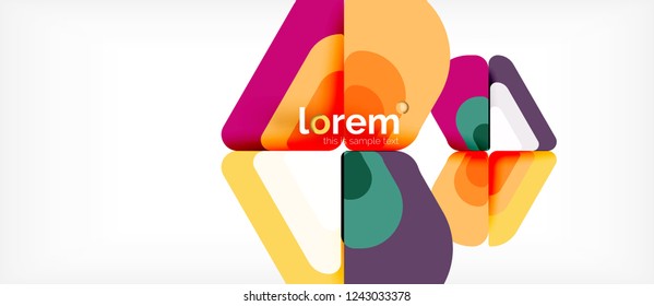 Geometrischer abstrakter Hintergrund. Trendy abstrakte Layout-Vorlage für Geschäfts- oder Technologiepräsentation oder Web-Broschüre Titelbild, Bildschirmhintergrund. Vektorgrafik