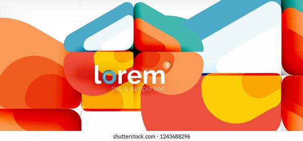 Geometrischer abstrakter Hintergrund. Trendy abstrakte Layout-Vorlage für Geschäfts- oder Technologiepräsentation oder Web-Broschüre Titelbild, Bildschirmhintergrund. Vektorgrafik