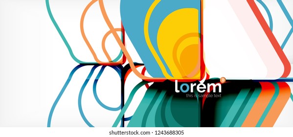Fondo abstracto geométrico. Plantilla de diseño abstracto de moda para presentación de negocios o tecnología o portada de folletos web, fondo de pantalla. Ilustración del vector