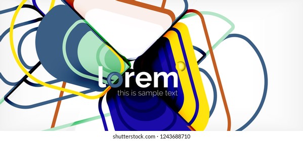 Geometric abstract background. Trendy abstract layout template for business or technology presentation or web brochure cover, wallpaper. Vector illustration