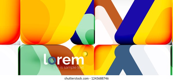 Geometrischer abstrakter Hintergrund. Trendy abstrakte Layout-Vorlage für Geschäfts- oder Technologiepräsentation oder Web-Broschüre Titelbild, Bildschirmhintergrund. Vektorgrafik