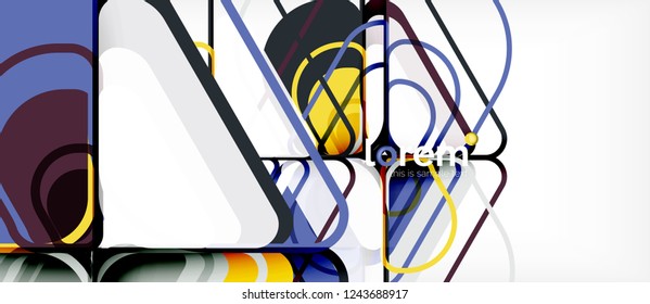 Geometric abstract background. Trendy abstract layout template for business or technology presentation or web brochure cover, wallpaper. Vector illustration