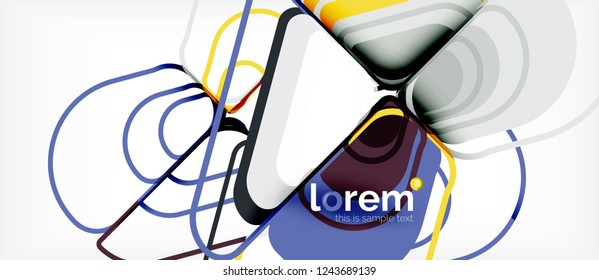 Geometric abstract background. Trendy abstract layout template for business or technology presentation or web brochure cover, wallpaper. Vector illustration