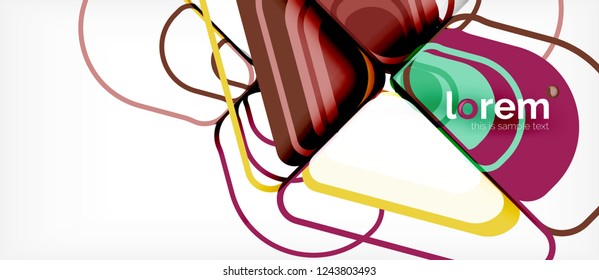 Geometric abstract background. Trendy abstract layout template for business or technology presentation or web brochure cover, wallpaper. Vector illustration