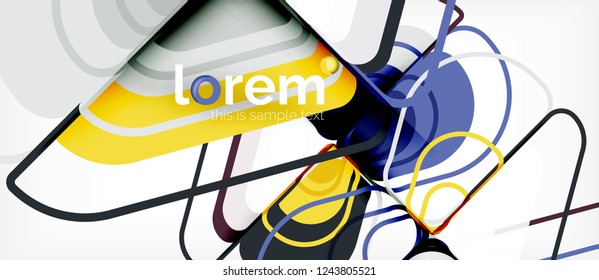 Fundo geométrico abstrato. Modelo de layout abstrato moderno para apresentação de negócios ou tecnologia ou capa de brochura da web, papel de parede. Ilustração vetorial