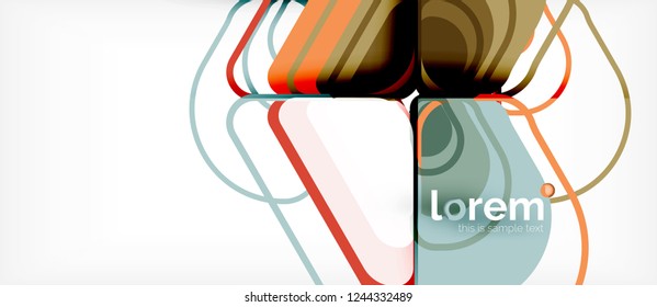 Geometric abstract background. Trendy abstract layout template for business or technology presentation or web brochure cover, wallpaper. Vector illustration