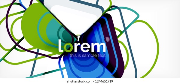 Geometric abstract background. Trendy abstract layout template for business or technology presentation or web brochure cover, wallpaper. Vector illustration