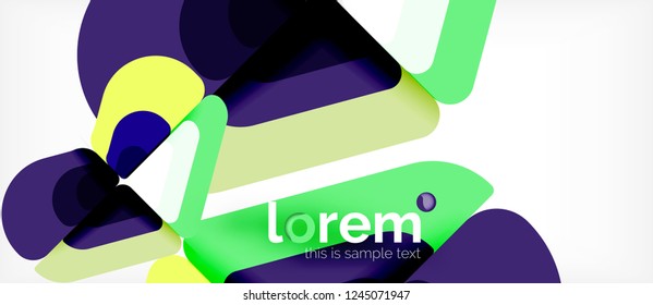 Fondo abstracto geométrico. Plantilla de diseño abstracto de moda para presentación de negocios o tecnología o portada de folletos web, fondo de pantalla. Ilustración del vector