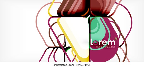 Geometrischer abstrakter Hintergrund. Trendy abstrakte Layout-Vorlage für Geschäfts- oder Technologiepräsentation oder Web-Broschüre Titelbild, Bildschirmhintergrund. Vektorgrafik