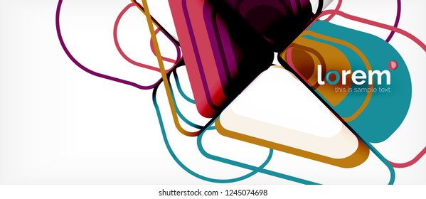 Geometric abstract background. Trendy abstract layout template for business or technology presentation or web brochure cover, wallpaper. Vector illustration
