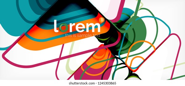 Fondo abstracto geométrico. Plantilla de diseño abstracto de moda para presentación de negocios o tecnología o portada de folletos web, fondo de pantalla. Ilustración del vector
