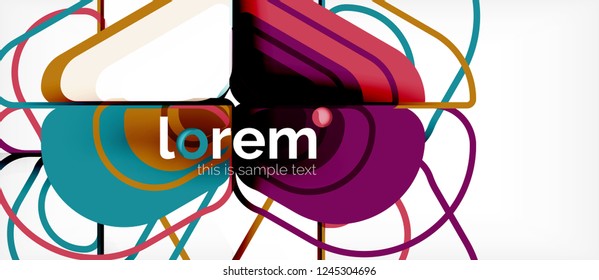 Geometric abstract background. Trendy abstract layout template for business or technology presentation or web brochure cover, wallpaper. Vector illustration