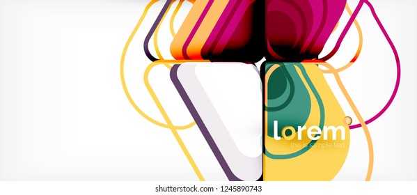 Fondo abstracto geométrico. Plantilla de diseño abstracto de moda para presentación de negocios o tecnología o portada de folletos web, fondo de pantalla. Ilustración del vector
