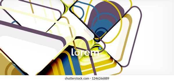 Geometric abstract background. Trendy abstract layout template for business or technology presentation or web brochure cover, wallpaper. Vector illustration