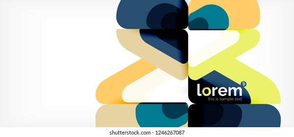 Fondo abstracto geométrico. Plantilla de diseño abstracto de moda para presentación de negocios o tecnología o portada de folletos web, fondo de pantalla. Ilustración del vector