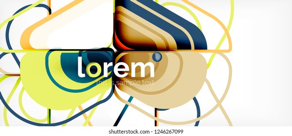 Fundo geométrico abstrato. Modelo de layout abstrato moderno para apresentação de negócios ou tecnologia ou capa de brochura da web, papel de parede. Ilustração vetorial