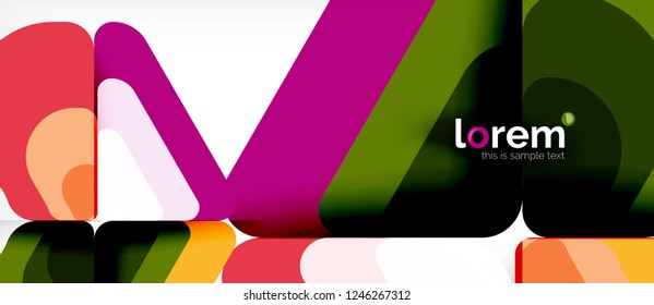 Geometrischer abstrakter Hintergrund. Trendy abstrakte Layout-Vorlage für Geschäfts- oder Technologiepräsentation oder Web-Broschüre Titelbild, Bildschirmhintergrund. Vektorgrafik