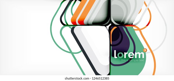 Geometric abstract background. Trendy abstract layout template for business or technology presentation or web brochure cover, wallpaper. Vector illustration