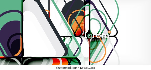 Geometric abstract background. Trendy abstract layout template for business or technology presentation or web brochure cover, wallpaper. Vector illustration