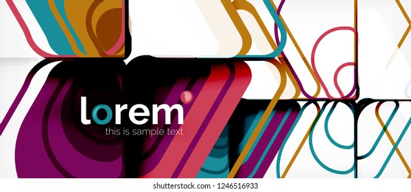 Fondo abstracto geométrico. Plantilla de diseño abstracto de moda para presentación de negocios o tecnología o portada de folletos web, fondo de pantalla. Ilustración del vector