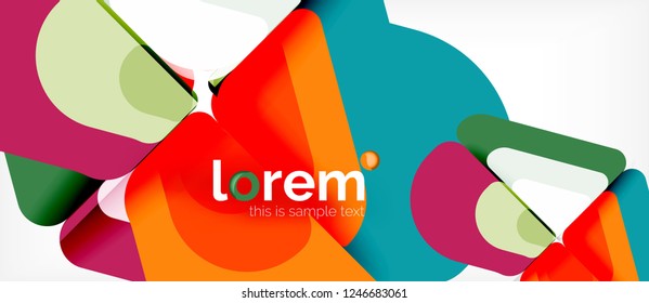 Geometric abstract background. Trendy abstract layout template for business or technology presentation or web brochure cover, wallpaper. Vector illustration