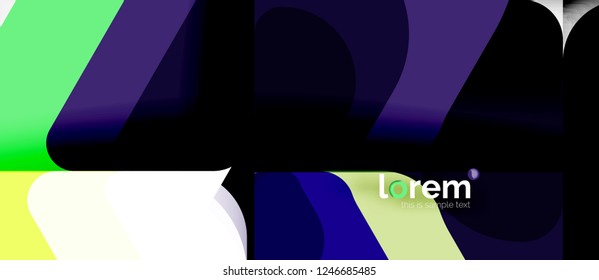 Fundo geométrico abstrato. Modelo de layout abstrato moderno para apresentação de negócios ou tecnologia ou capa de brochura da web, papel de parede. Ilustração vetorial