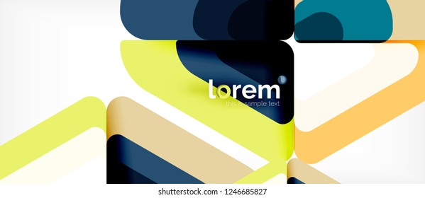 Fondo abstracto geométrico. Plantilla de diseño abstracto de moda para presentación de negocios o tecnología o portada de folletos web, fondo de pantalla. Ilustración del vector