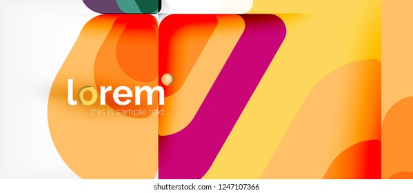 Fondo abstracto geométrico. Plantilla de diseño abstracto de moda para presentación de negocios o tecnología o portada de folletos web, fondo de pantalla. Ilustración del vector