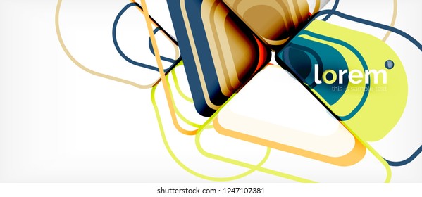 Geometric abstract background. Trendy abstract layout template for business or technology presentation or web brochure cover, wallpaper. Vector illustration