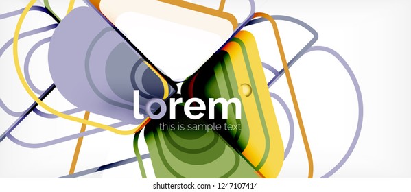 Geometric abstract background. Trendy abstract layout template for business or technology presentation or web brochure cover, wallpaper. Vector illustration