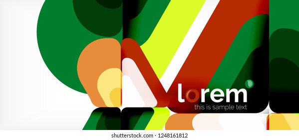 Geometric abstract background. Trendy abstract layout template for business or technology presentation or web brochure cover, wallpaper. Vector illustration