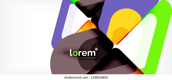Geometric abstract background. Trendy abstract layout template for business or technology presentation or web brochure cover, wallpaper. Vector illustration