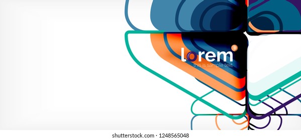 Fondo abstracto geométrico. Plantilla de diseño abstracto de moda para presentación de negocios o tecnología o portada de folletos web, fondo de pantalla. Ilustración del vector