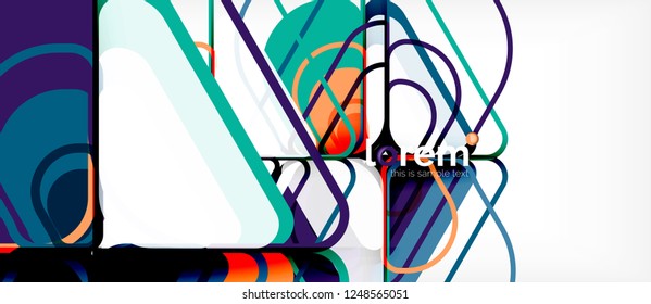 Fondo abstracto geométrico. Plantilla de diseño abstracto de moda para presentación de negocios o tecnología o portada de folletos web, fondo de pantalla. Ilustración del vector