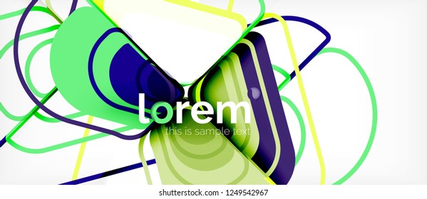 Fondo abstracto geométrico. Plantilla de diseño abstracto de moda para presentación de negocios o tecnología o portada de folletos web, fondo de pantalla. Ilustración del vector