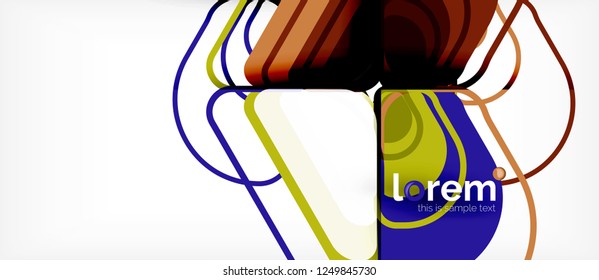 Geometrischer abstrakter Hintergrund. Trendy abstrakte Layout-Vorlage für Geschäfts- oder Technologiepräsentation oder Web-Broschüre Titelbild, Bildschirmhintergrund. Vektorgrafik