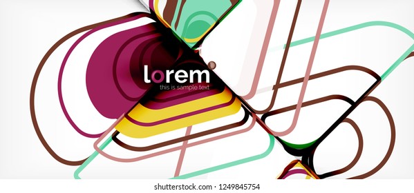 Geometric abstract background. Trendy abstract layout template for business or technology presentation or web brochure cover, wallpaper. Vector illustration