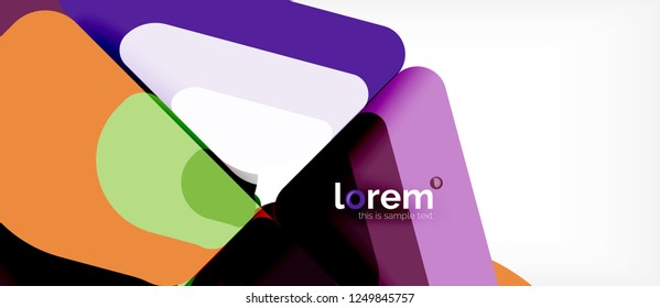 Fondo abstracto geométrico. Plantilla de diseño abstracto de moda para presentación de negocios o tecnología o portada de folletos web, fondo de pantalla. Ilustración del vector