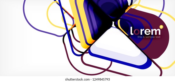 Fondo abstracto geométrico. Plantilla de diseño abstracto de moda para presentación de negocios o tecnología o portada de folletos web, fondo de pantalla. Ilustración del vector