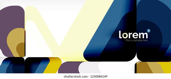 Fondo abstracto geométrico. Plantilla de diseño abstracto de moda para presentación de negocios o tecnología o portada de folletos web, fondo de pantalla. Ilustración del vector
