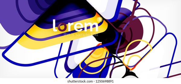 Fondo abstracto geométrico. Plantilla de diseño abstracto de moda para presentación de negocios o tecnología o portada de folletos web, fondo de pantalla. Ilustración del vector