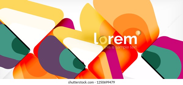 Fondo abstracto geométrico. Plantilla de diseño abstracto de moda para presentación de negocios o tecnología o portada de folletos web, fondo de pantalla. Ilustración del vector