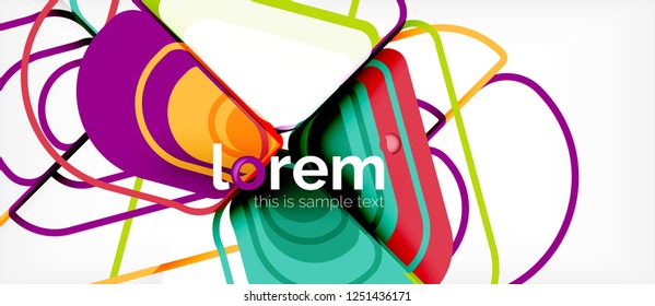 Geometric abstract background. Trendy abstract layout template for business or technology presentation or web brochure cover, wallpaper. Vector illustration