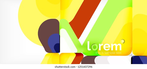 Fondo abstracto geométrico. Plantilla de diseño abstracto de moda para presentación de negocios o tecnología o portada de folletos web, fondo de pantalla. Ilustración del vector
