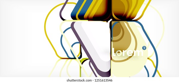 Fondo abstracto geométrico. Plantilla de diseño abstracto de moda para presentación de negocios o tecnología o portada de folletos web, fondo de pantalla. Ilustración del vector