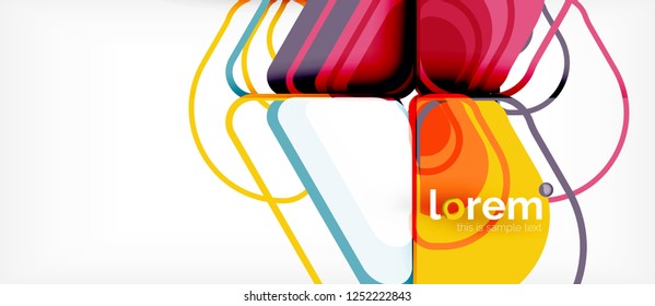 Geometric abstract background. Trendy abstract layout template for business or technology presentation or web brochure cover, wallpaper. Vector illustration