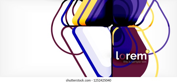 Fondo abstracto geométrico. Plantilla de diseño abstracto de moda para presentación de negocios o tecnología o portada de folletos web, fondo de pantalla. Ilustración del vector