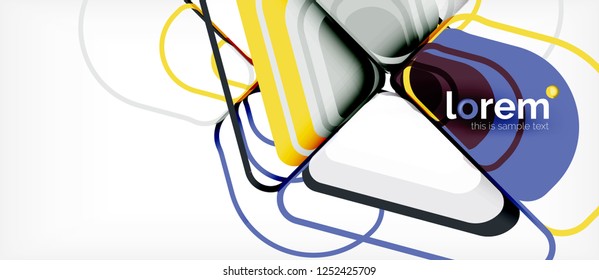 Geometric abstract background. Trendy abstract layout template for business or technology presentation or web brochure cover, wallpaper. Vector illustration