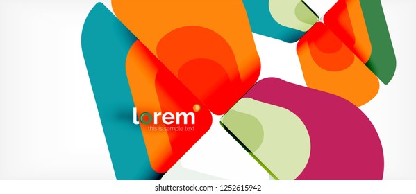 Fondo abstracto geométrico. Plantilla de diseño abstracto de moda para presentación de negocios o tecnología o portada de folletos web, fondo de pantalla. Ilustración del vector